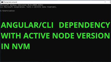 Angular/cli depency with active node version in nvm - Made with Clipchamp #coding #nvm #nodeversion