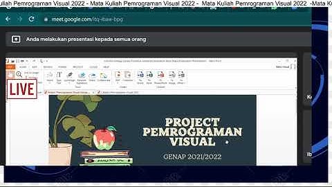 Pertemuan #PengantarPerkuliahan Pemrograman Visual 2022