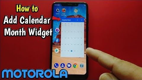 How to Add Calendar Month Widget on Motorola One (XT1941-4)