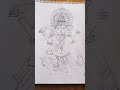 Full body sketch of Lord Ganesh