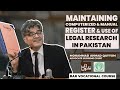 Bvc maintaining computerized  manual register  use of legal research in pakistan m ahmad qayyum