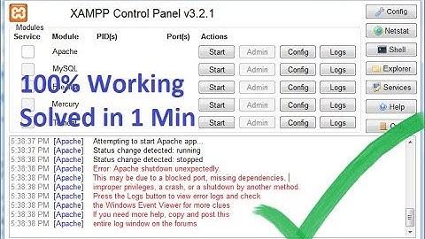 Port 80 in use shutdown unexpectedly Xampp Apache While using SQL Server Management Studio Solution