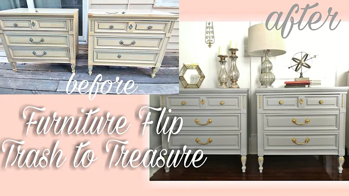 Furniture Flip | Trash to Treasure | How to Fix Damaged Veneer