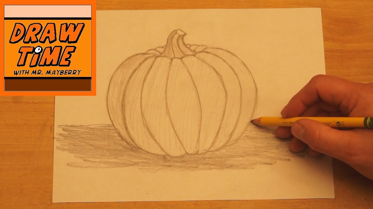 How to Draw a Pumpkin - YouTube