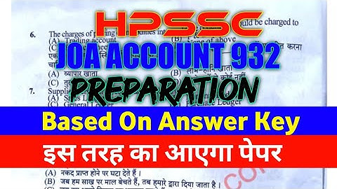 HPSSC JOA IT 965 Preparation II JOA ACCOUNT Previous paper