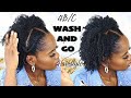 SIMPLE AND CUTE HAIRSTYLE ON WASH AND GO HAIR | SHORT NATURAL 4B/C  HAIR