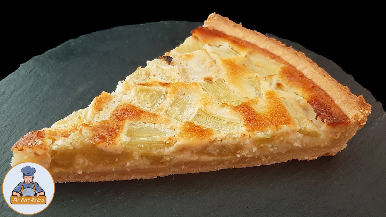 Tarte à la rhubarbe et poudre d'amande. Recette peu sucrée ! - YouTube