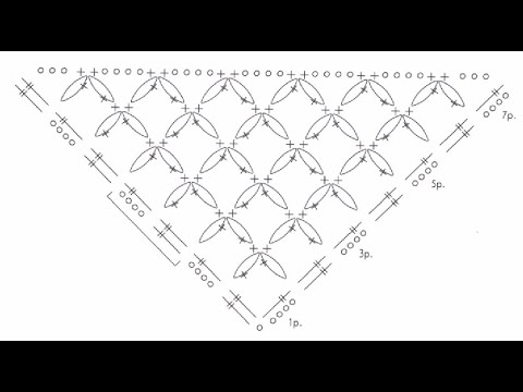 Вязание крючком шали соломонова петля схема