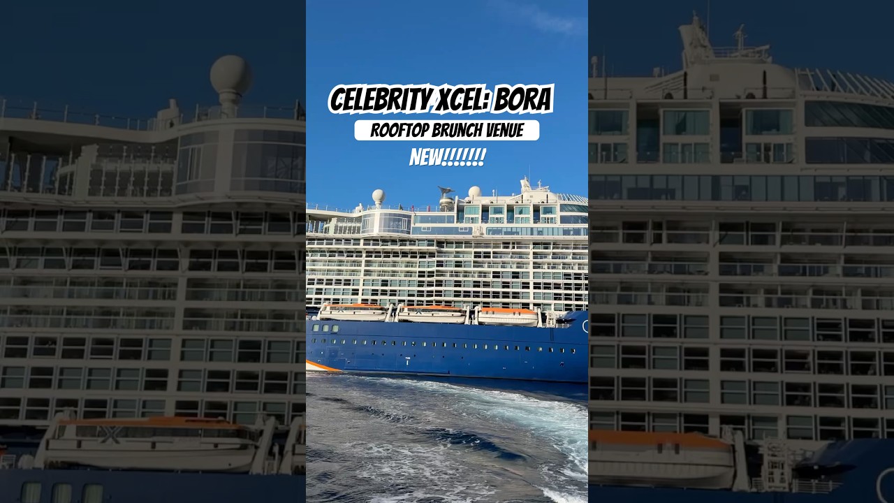 You had me at Bloody Mary bar #celebrityxcel sneak peek of Bora, rooftop venue! #celebritycruises