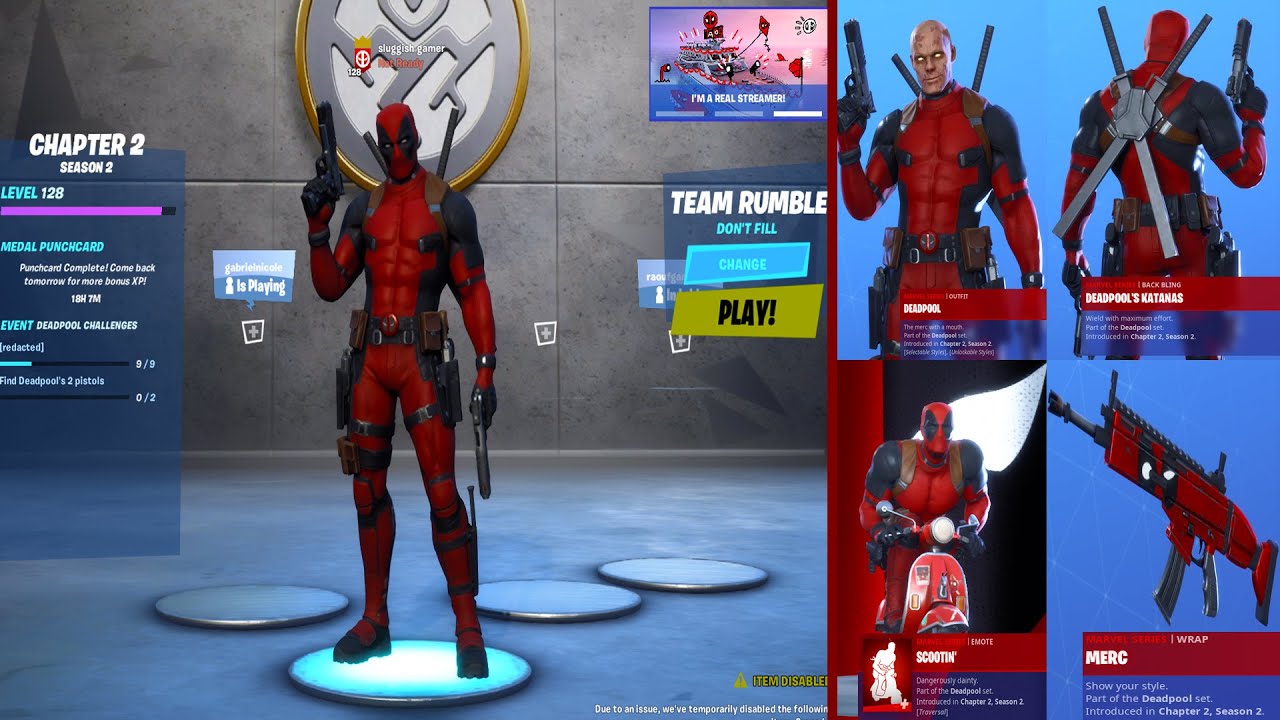 Unlocking The Deadpool Skin, Deadpool's Katanas Back Bling and Merc