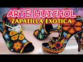 Tacones y tenis exóticos en arte huichol pedidos al tel 3111827830 en Tepic Nayarit México