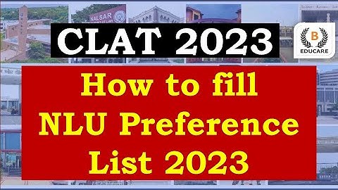 CLAT 2023 NLU Preference List | CLAT 2023 | NLU Ranking Video by @clatMHcetlawbyBeducare