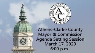 03-17-2020 Agenda Setting Session