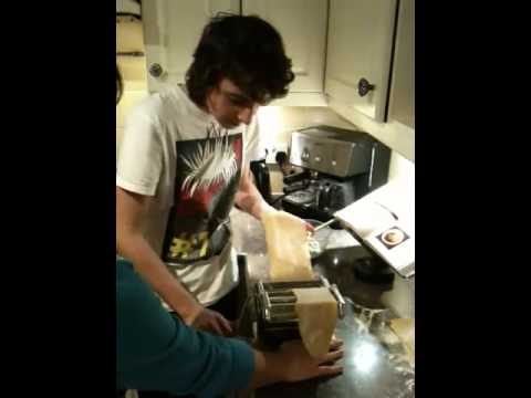 Oliver cooking fresh pasta