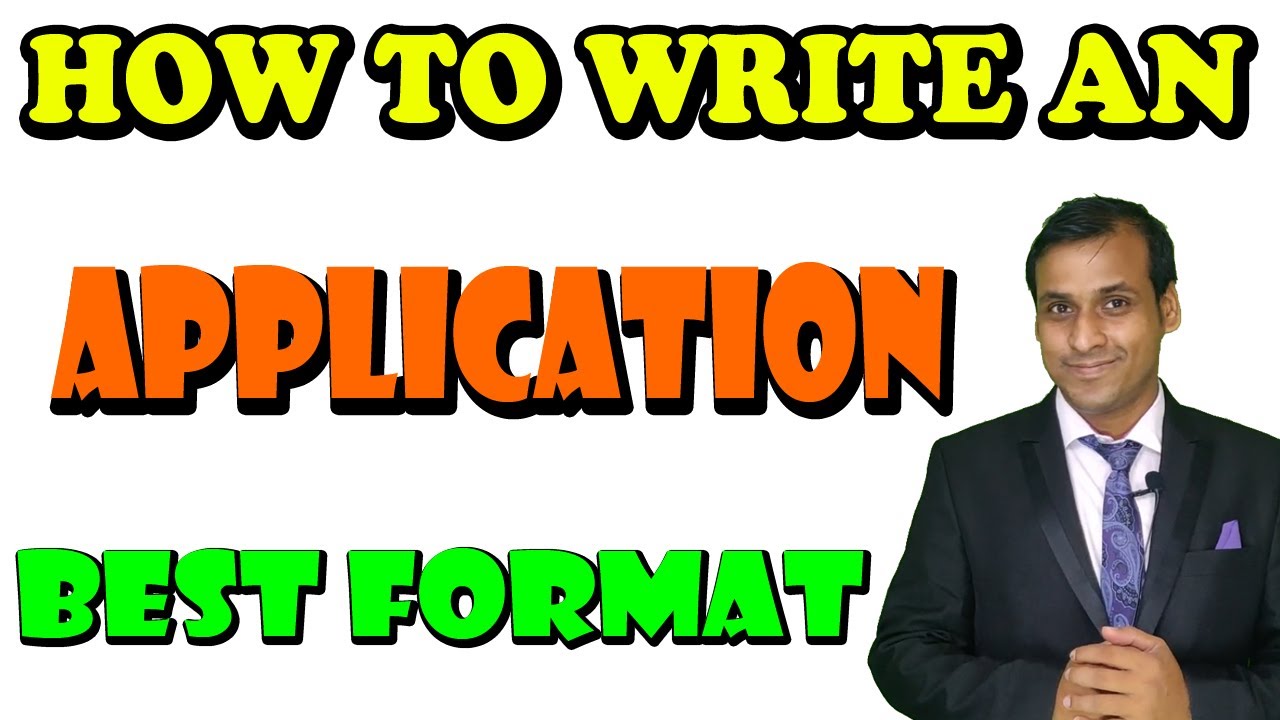 How to write an application letter youtube