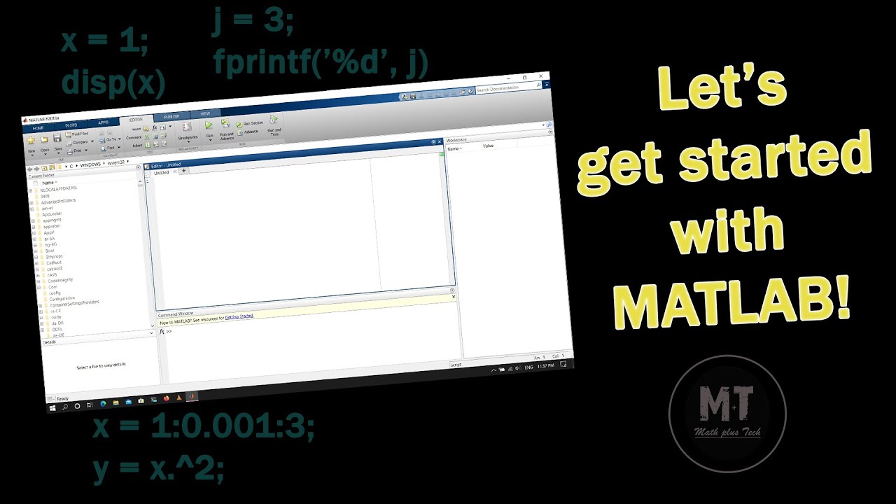 Getting Started with MATLAB - a Feel of how MATLAB works - YouTube