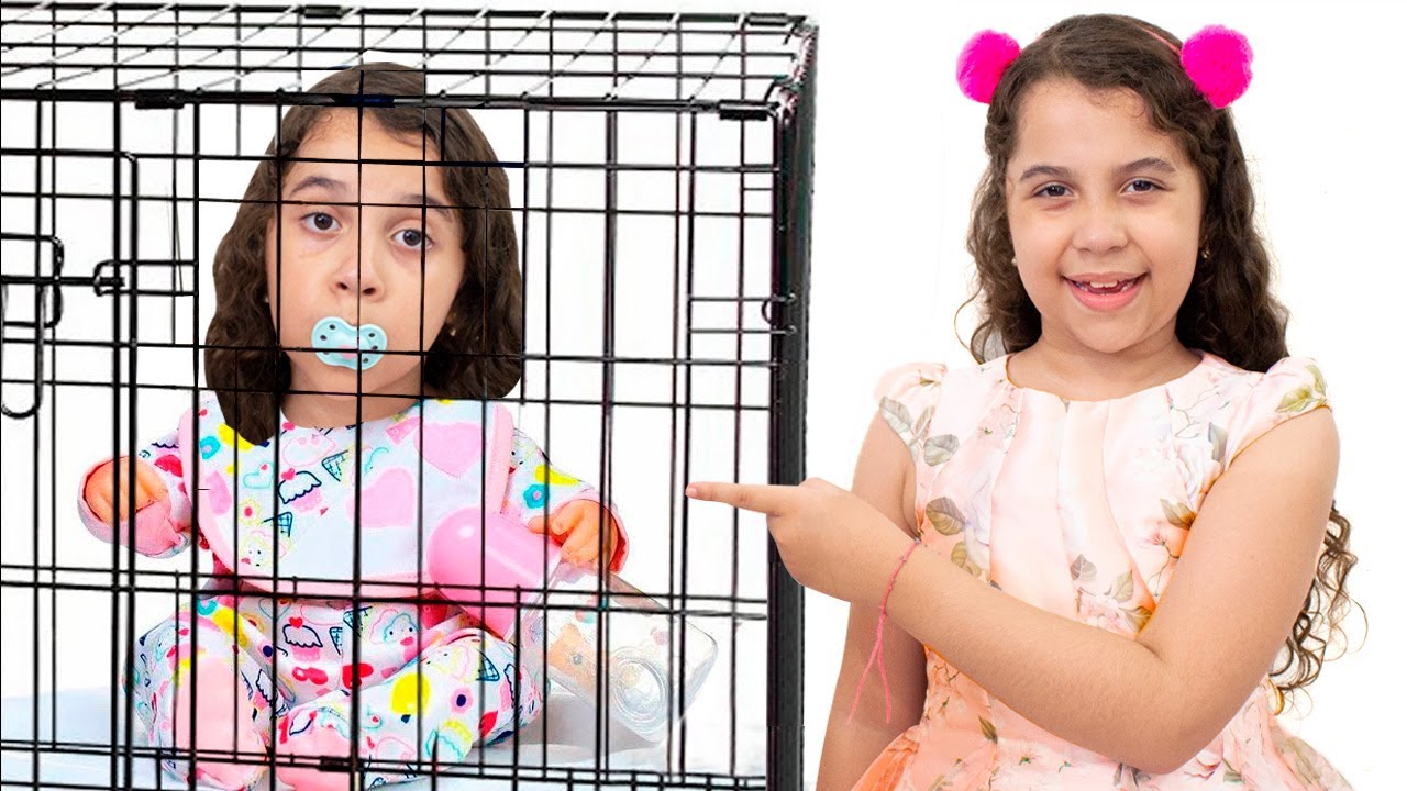 SARAH FINGE BRINCAR DE TER UMA IRMÃ BEBÊ