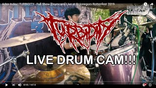 Aden Indra | TURBIDITY - Full Show [Drumcam] Live at Bojonegoro Rottenfest 2019