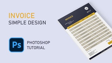 How To Design An Invoice In Adobe Photoshop?! | Photoshop tutorial 2022 | Complete process.