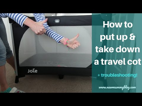 taking a travel cot down