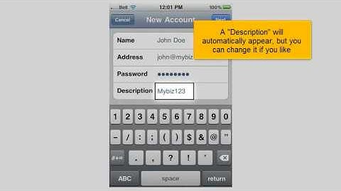 Setting up a POP email account on your iPhone