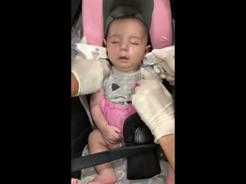 Baby sleeps during Ear Piercing. Watch till the end !! PERFECT RESULT/ NO PAIN/ BACK TO SLEEP