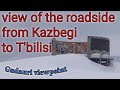 view of the roadside from Kazbegi to T'bilisi (Gudauri viewpoint)