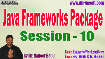 Java Frameworks Package tutorials || Session - 10 || by Mr. Nagoor Babu On 09-02-2023 @8:30AM IST