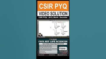 CSIR PYQs | Year: 2013 | Month: December | Video Solution | #csirlifescience #csirnet 2024 #shorts