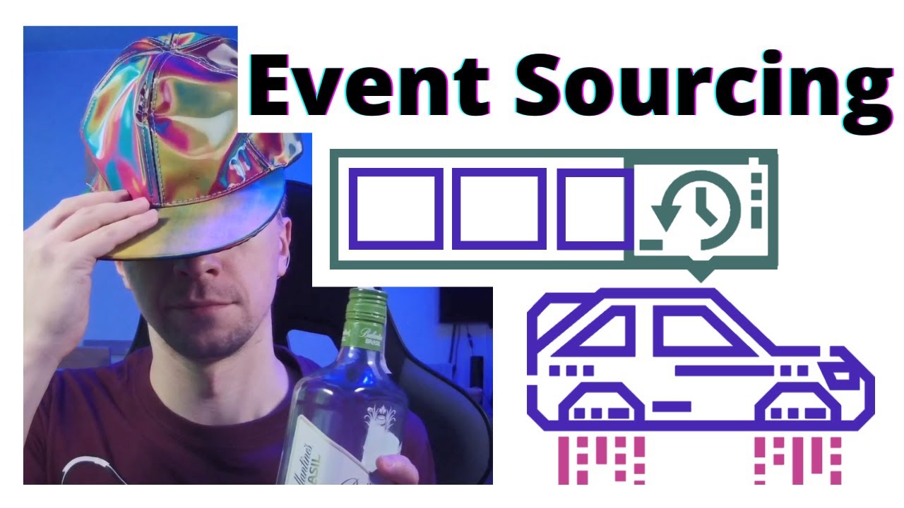 minaturka filmiku na Youtube : Co to jest Event Sourcing i pij wódkę podróżując w czasie