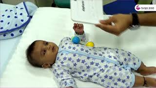 Priyansh Gala (4.5 months old) is seeing Stimulation flash cards.