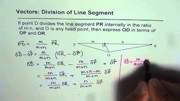 02 Vectors Internal Division of Line Segment - EDEXCEL - GCSE