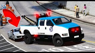 【GTA5】ウラカンが事故！JAF風のレッカー車で派手に追突した事故車両を回収する！ screenshot 2