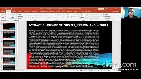 Second Video Recording - Syntax and Teaching Grammar - First Assignment - UTPL