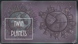 Digital Art Time Lapse, "Twin Planets" | Science Fiction Art