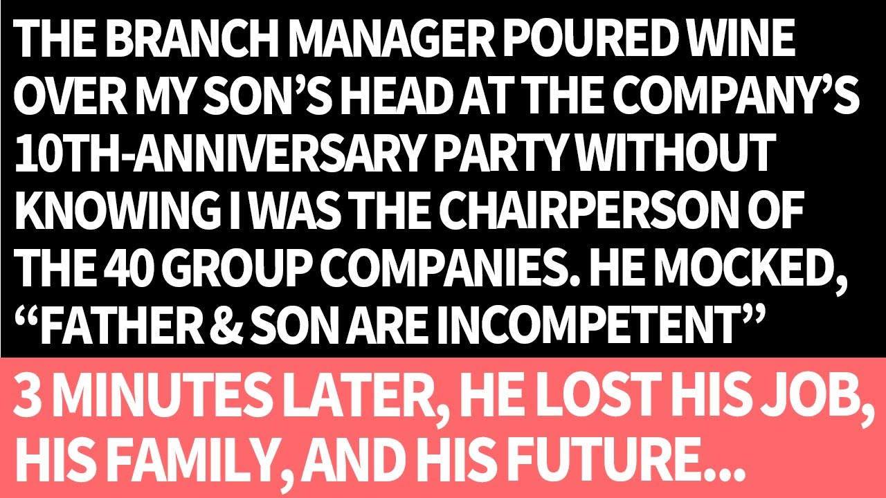The Clueless Branch Manager Threw Wine on My Son: “Useless Father & Son” He Should’ve Known My Face