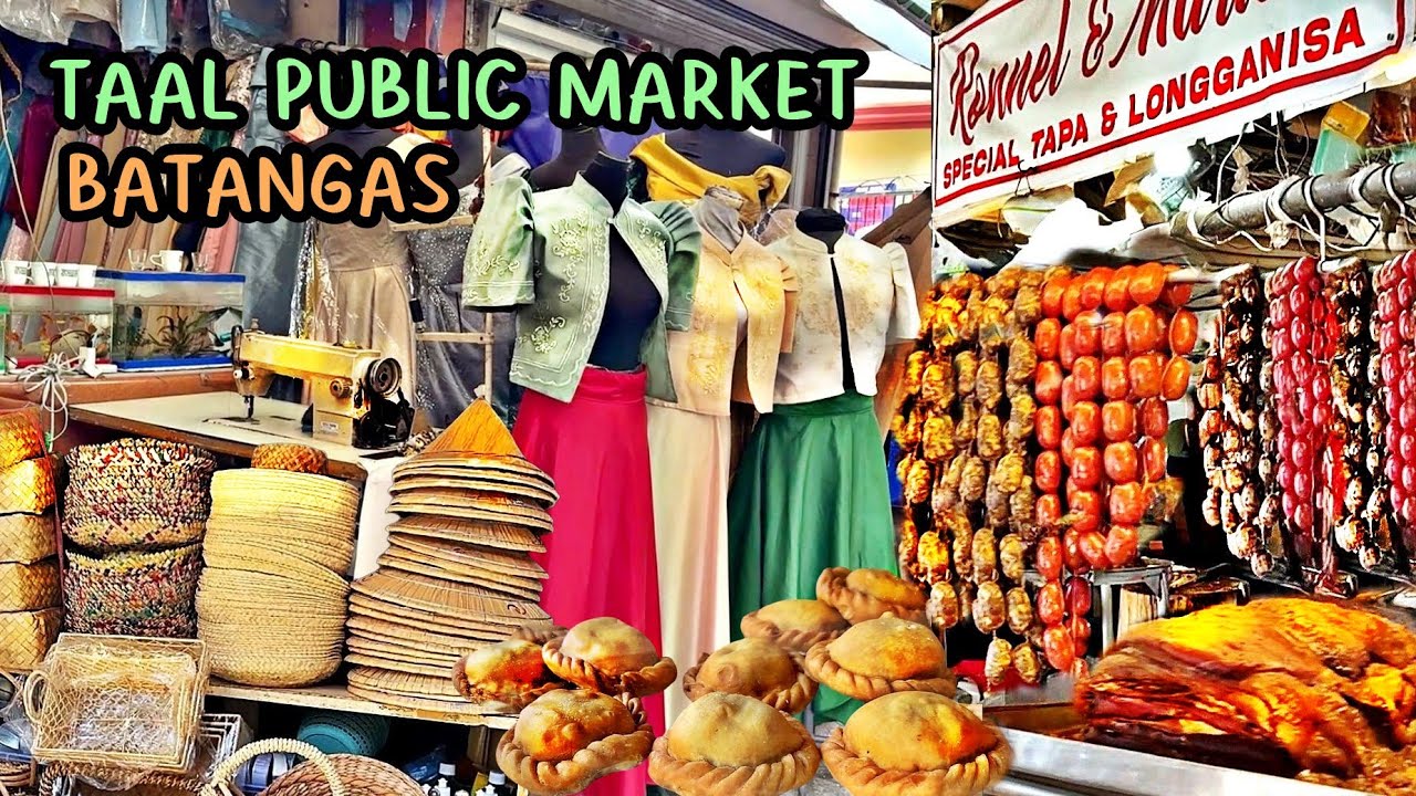 Taal Public Market 📍 Batangas palengke & food walking tour | gowns & barong, tapa, empanada