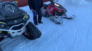 Can am 1000r on tracks in Sweden sälen The first Time.