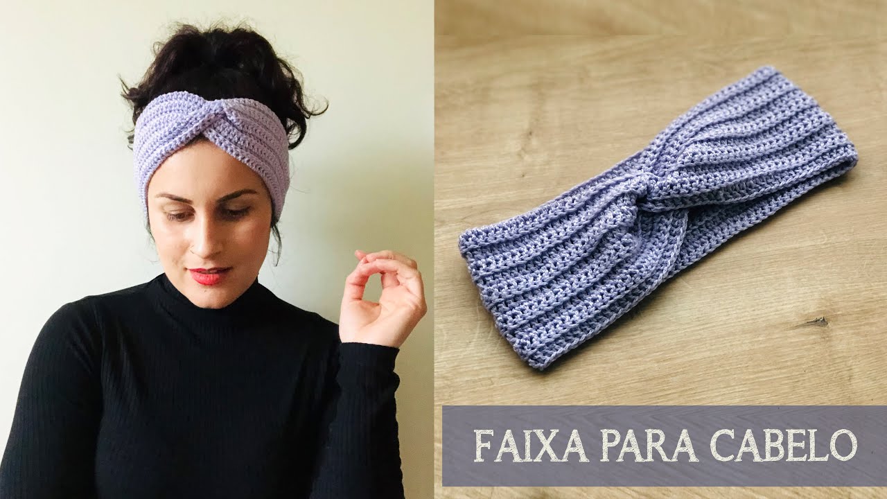 FAIXA PARA CABELO DE CROCHÊ - HEADBAND