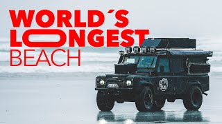 Sturmwarnung am LÄNGSTEN Strand der Welt (Roadtrip durch die USA im Land Rover Defender Camper)