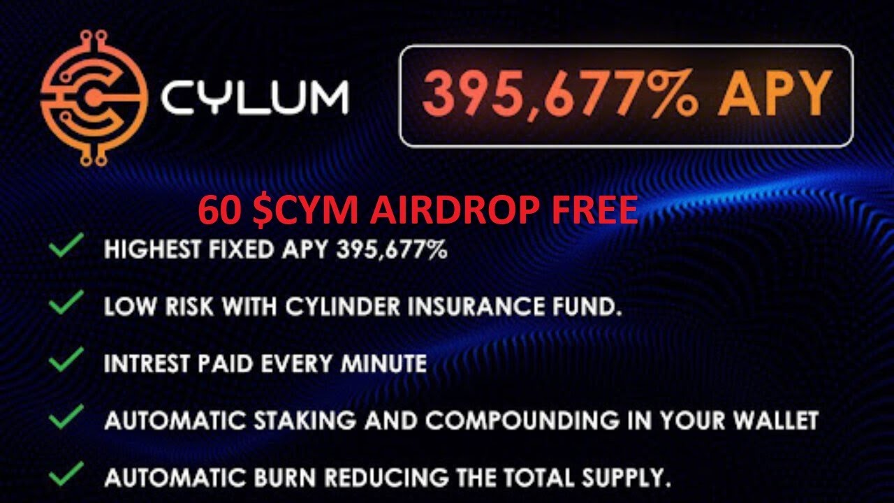 Aidrop Бесплатная раздача Криптовалюты 60 $CYM Халявная криптовалюта. Заработок без вложений.