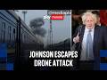 Train behind Boris Johnson struck by Russian drone near Ukraine-Poland border