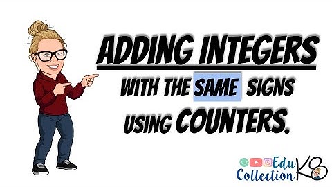 Adding integers with Same Signs Using Counters - EduK8 Collection