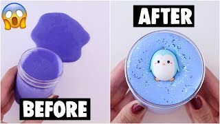 EXTREME $1 SLIME MAKEOVERS *fixing my 1 year old slimes*