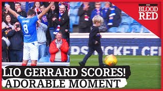 Adorable Moment As Steven Gerrard's Son, Lio, Scores With Help From Dad