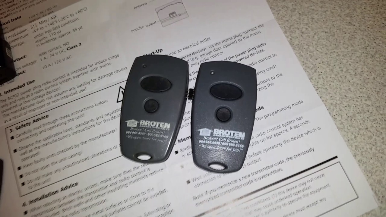 Programming Second Marantec M3 2312 Remote Control With Programming Second Marantec M3 2312 Remote Control With Jumper Also Broten Brand