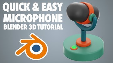 Blender 3D Microphone Tutorial - Quick and Easy - Blender 3D Tutorial