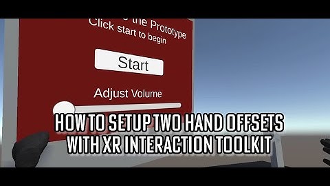 Two-hand Offsets with XR Interaction Toolkit