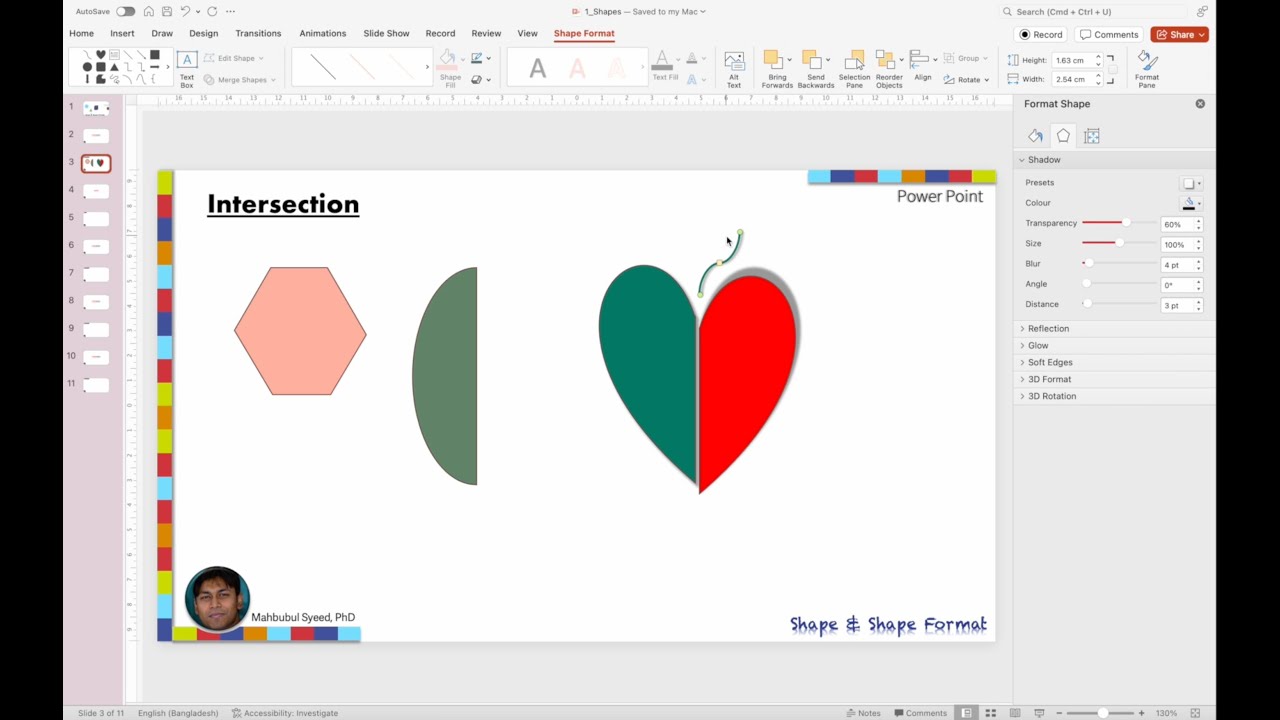 Shape Intersection | Intersect Shapes in Power Point | MS PowerPoint ...