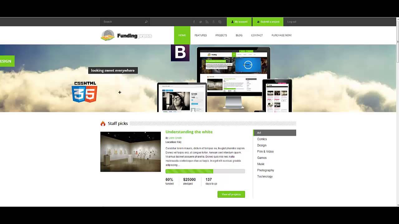 Fundingpress - Menu set up